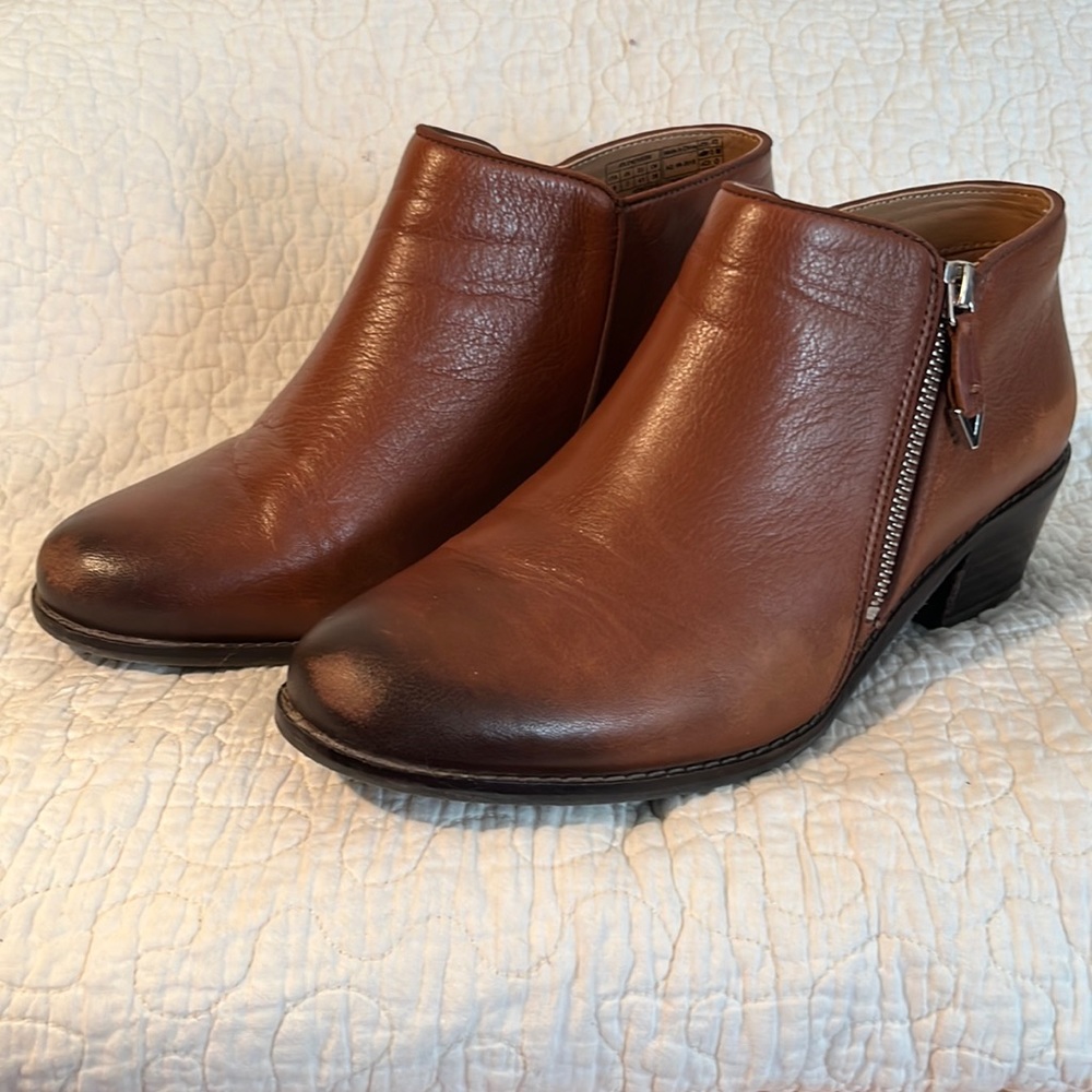 Vionic Women’s Joy Jolene Leather Ankle Boots Mocha Size 9